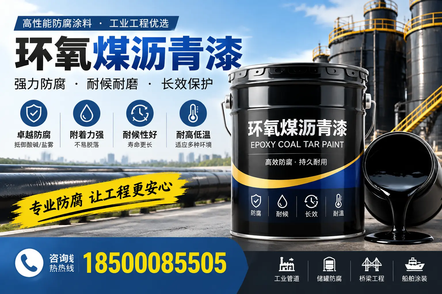 环氧煤沥青漆的施工方法与注意事项，确保在海东顺利完成